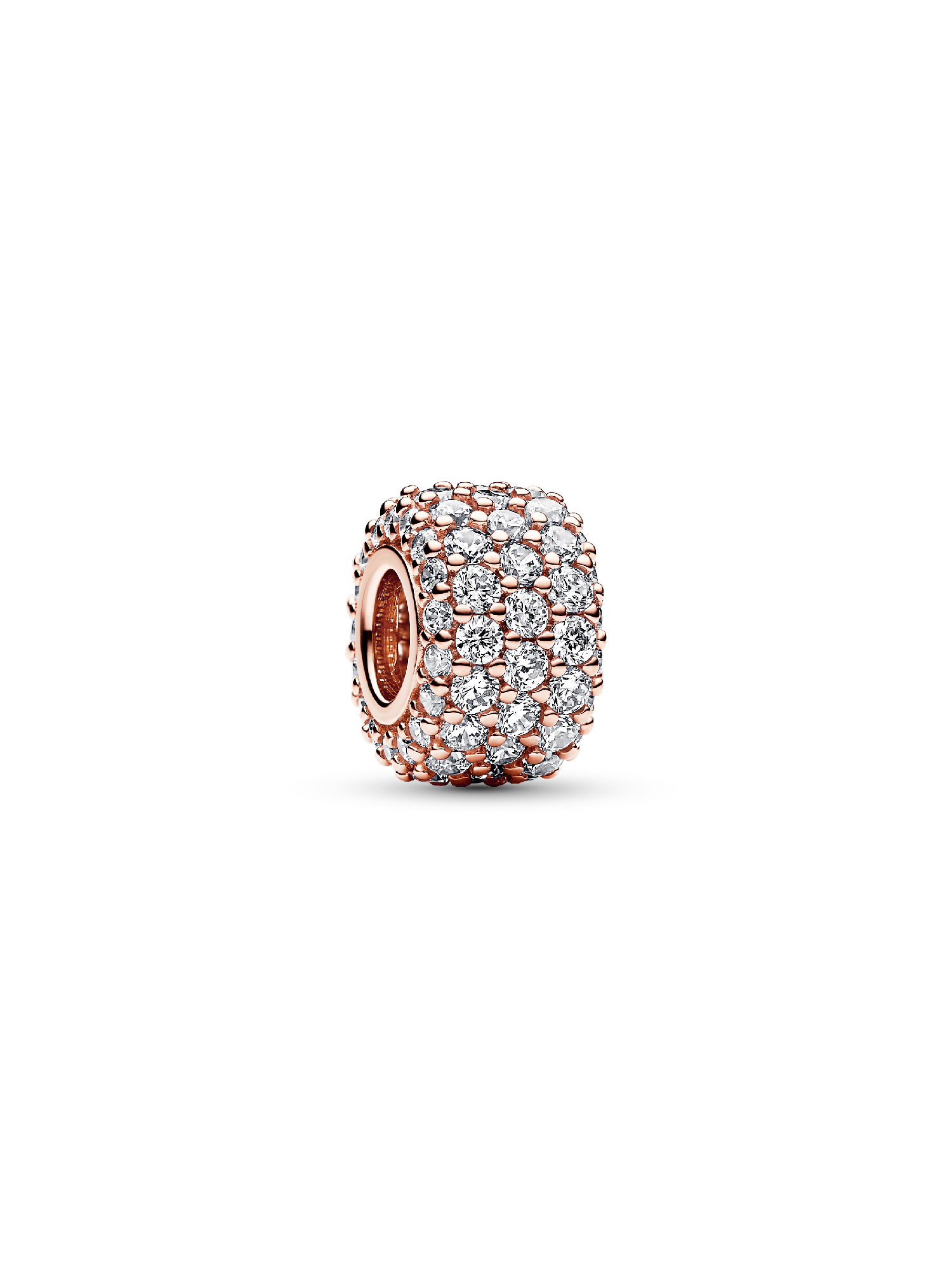 Funkelndes Dreireihiges Pavé-Charm
