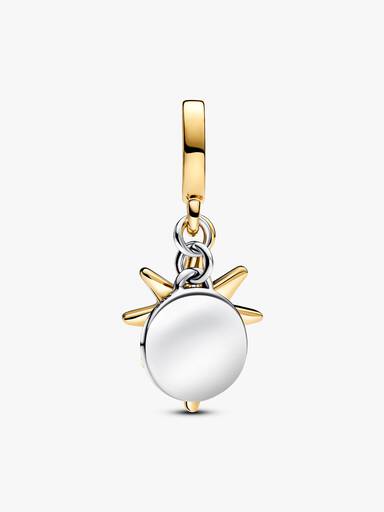 Gravierbarer Polarstern Charm-Anhänger mit im Labor gezüchtetem Diamanten