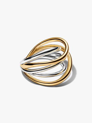 Bicolor Verschlungene Bänder Ring