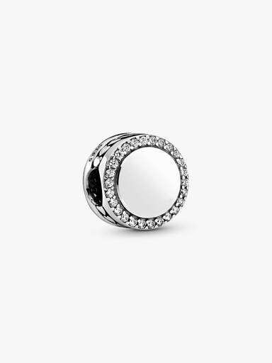 Gravierbarer Funkelnder Knopf Charm