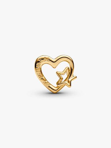 Offen gearbeitetes Familie Herz & Stern Charm
