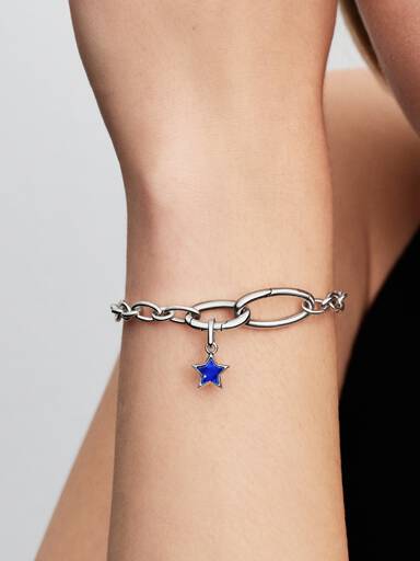Blauer Stern Mini-Charm-Anhänger