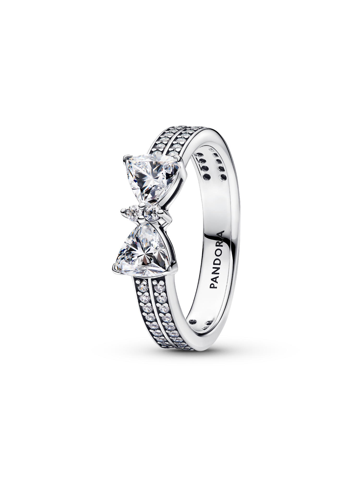 Funkelnde Schleife Doppelreihiger Ring