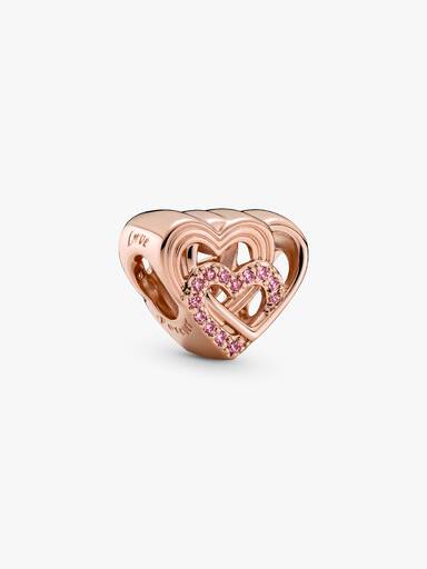 Verschlungene Liebesherzen Charm