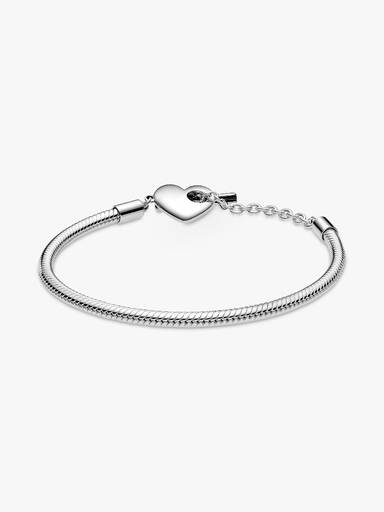 Pandora Moments Herz T-Verschluss Schlangen-Gliederarmband