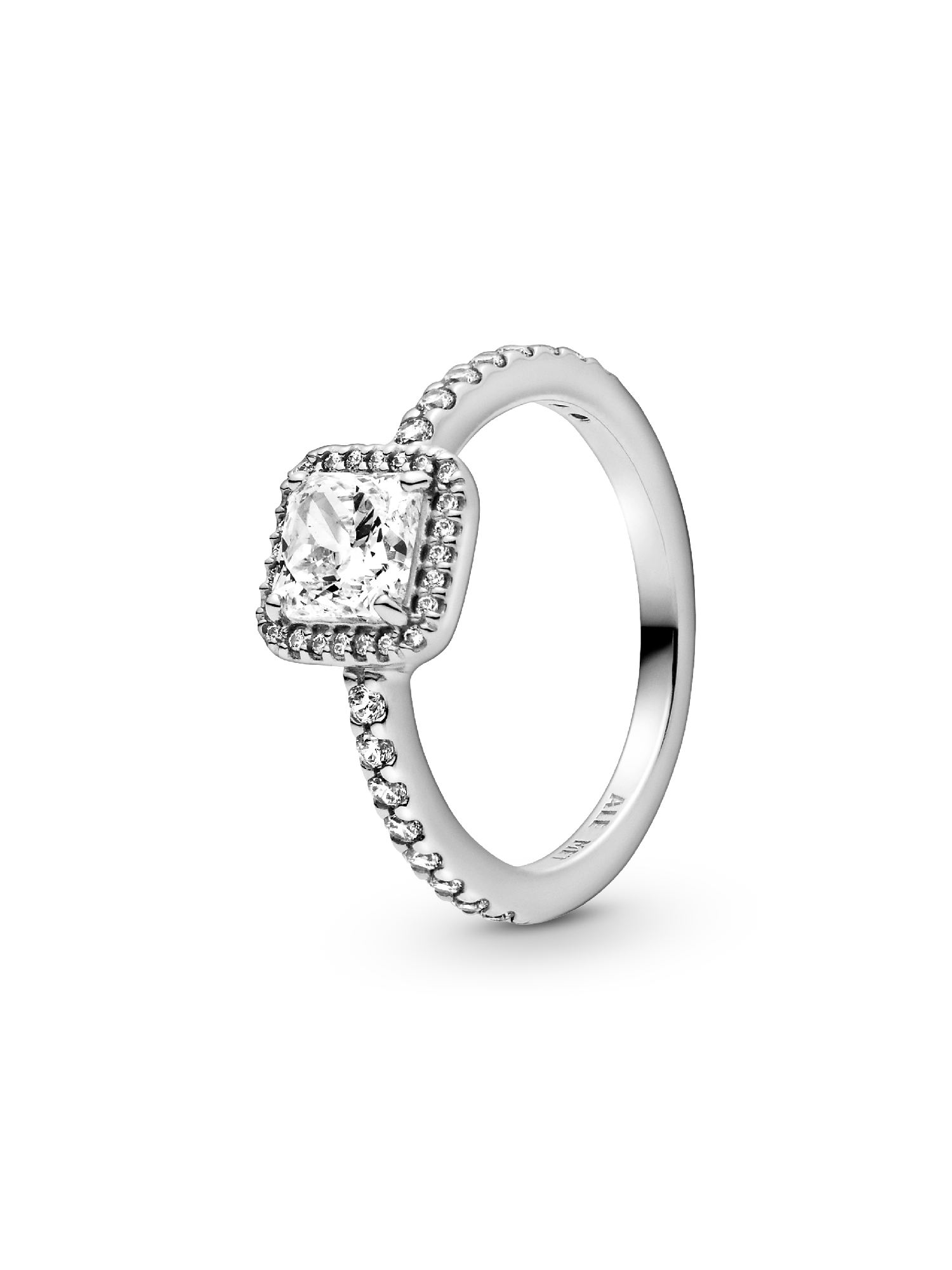 Quadratischer Funkelnder Strahlenkranz Ring