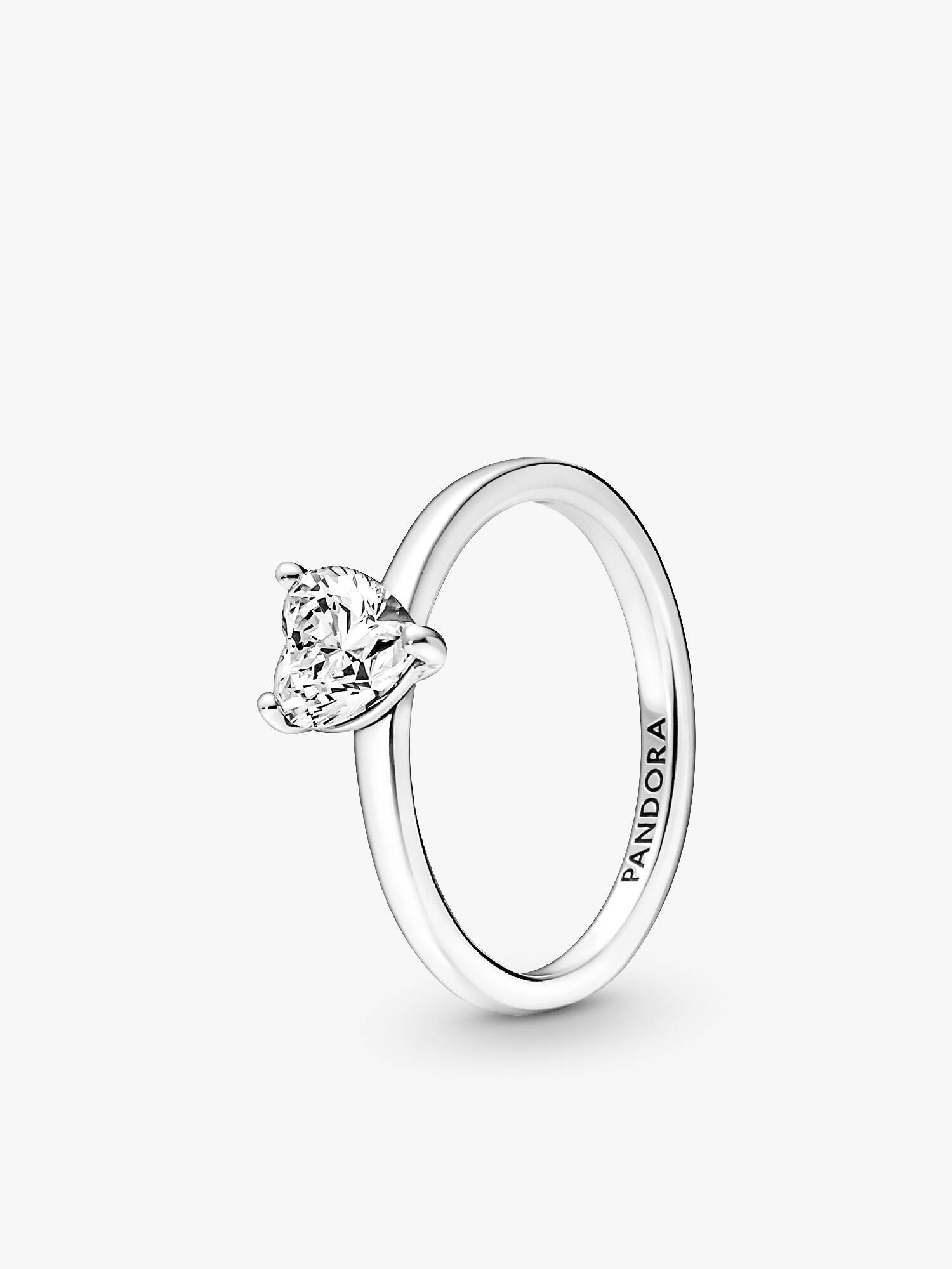 Funkelndes Herz Solitär-Ring