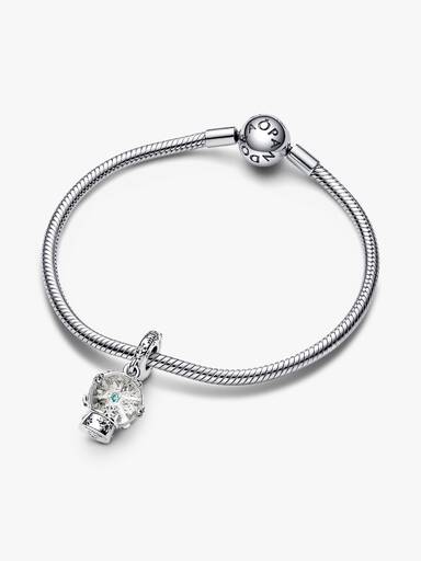 Schneeflocke Schneekugel Charm-Anhänger