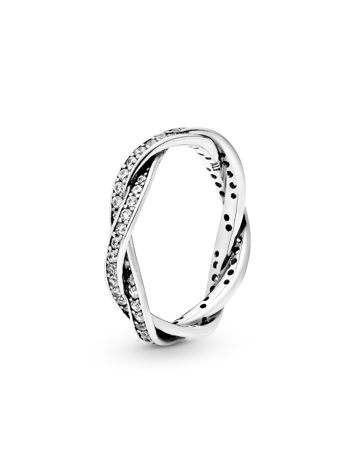Funkelnde Gedrehte Linien Ring