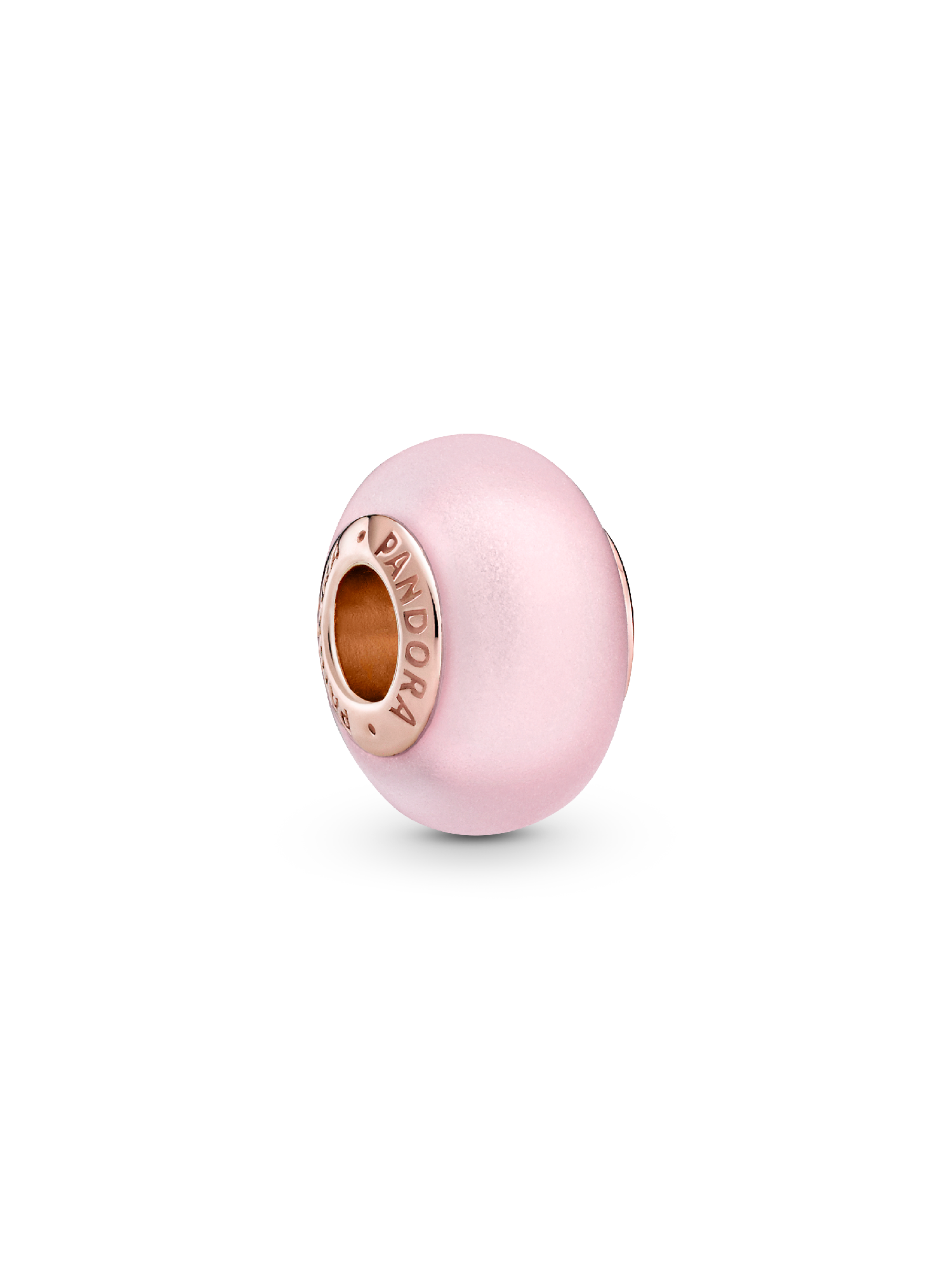 Mattes Rosafarbenes Murano-Glas Charm