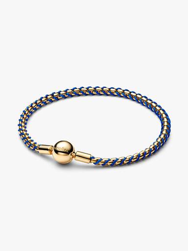 Blaue Kordel Kastenkette Armband