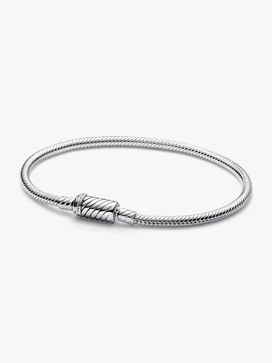 Leicht zu schließendes Schlangen-Gliederarmband mit Magnetverschluss