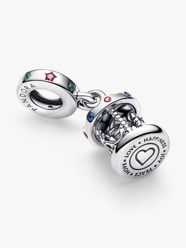 Drehendes Karussell Charm-Anhänger