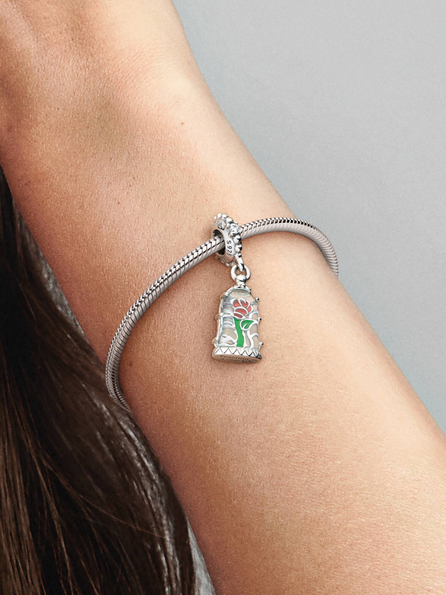 Disney Die Schöne und das Biest Verzauberte Rose Charm-Anhänger