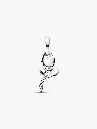 Disney Belle Verzauberte Rose im Labor gezüchteter Diamant Charm-Anhänger