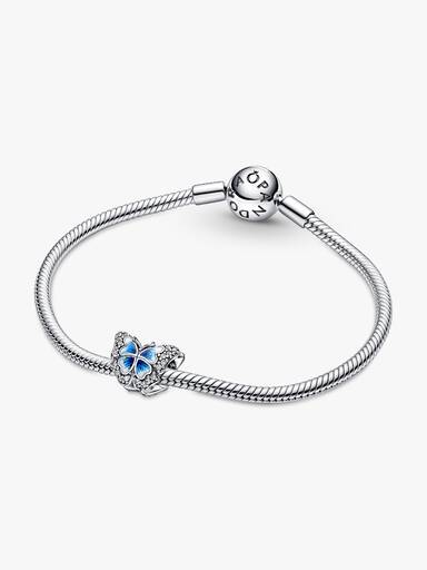 Funkelndes Blauer Schmetterling Charm