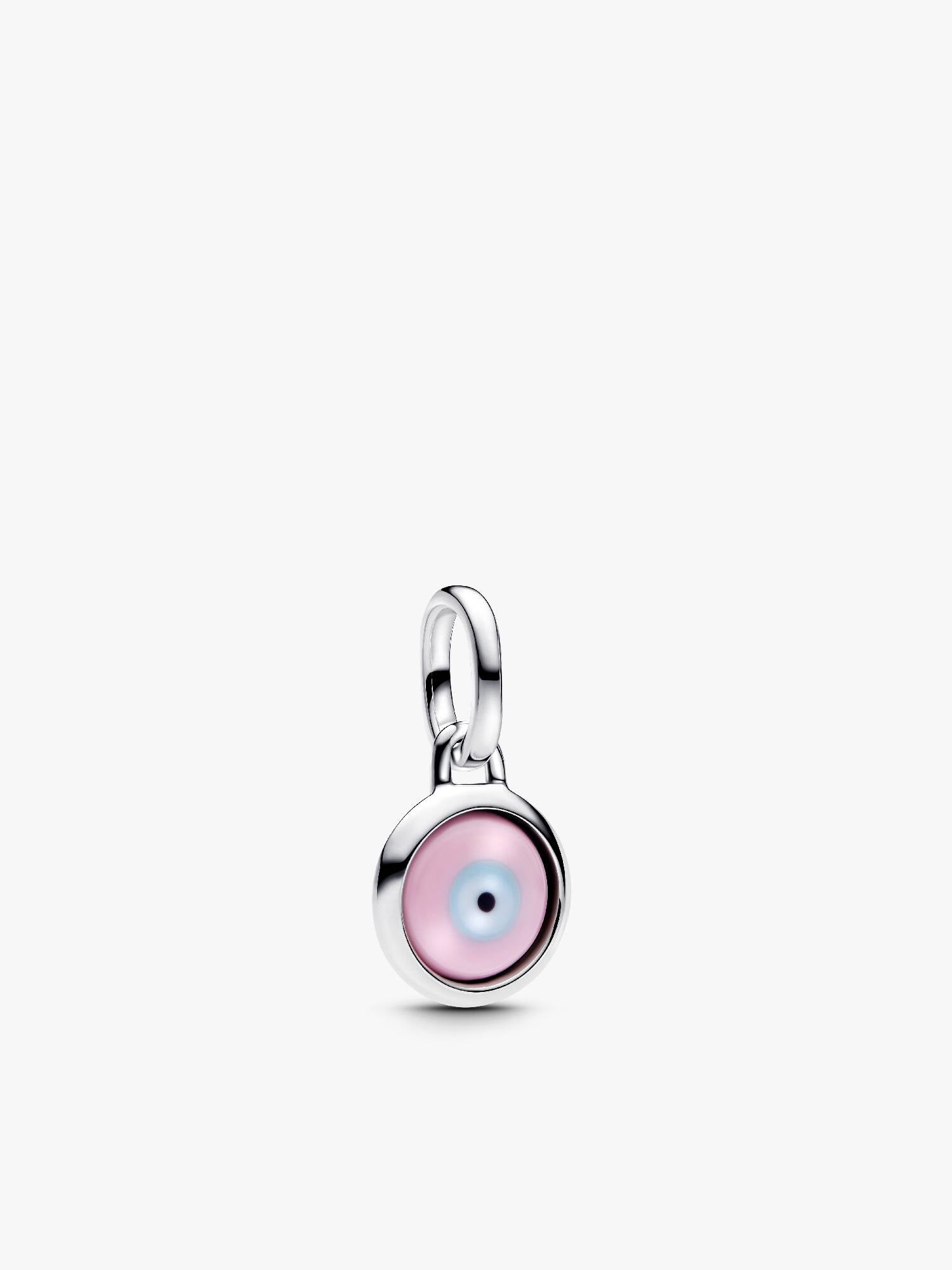 Gravierbarer Evil Eye Murano-Glas Mini-Charm-Anhänger