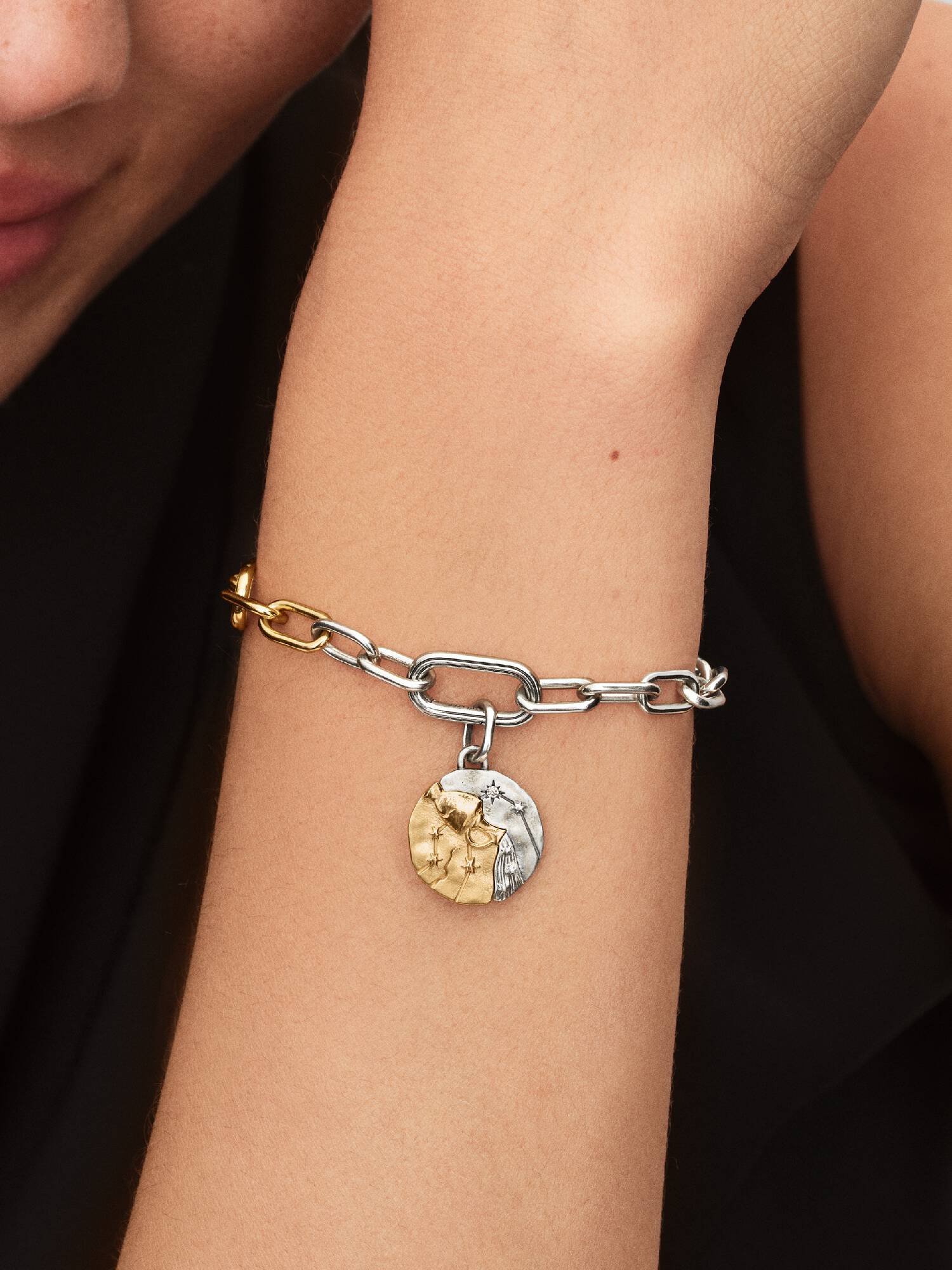 Sternzeichen Wassermann Medaillon-Charm
