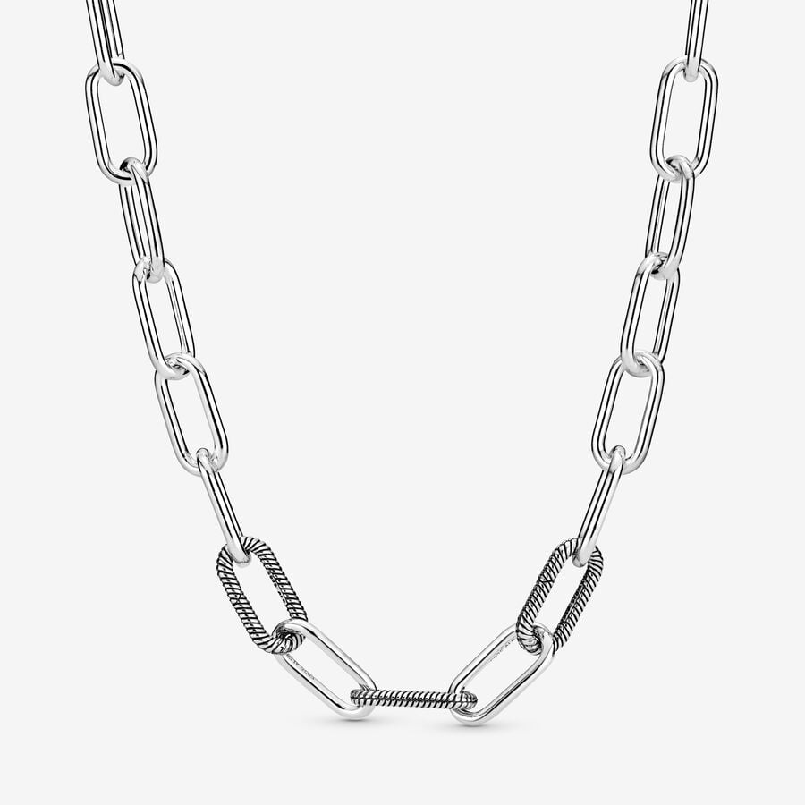 Pandora ME Kugelverschluss-Halskette mit mittelgroßen Kettengliedern image number 0