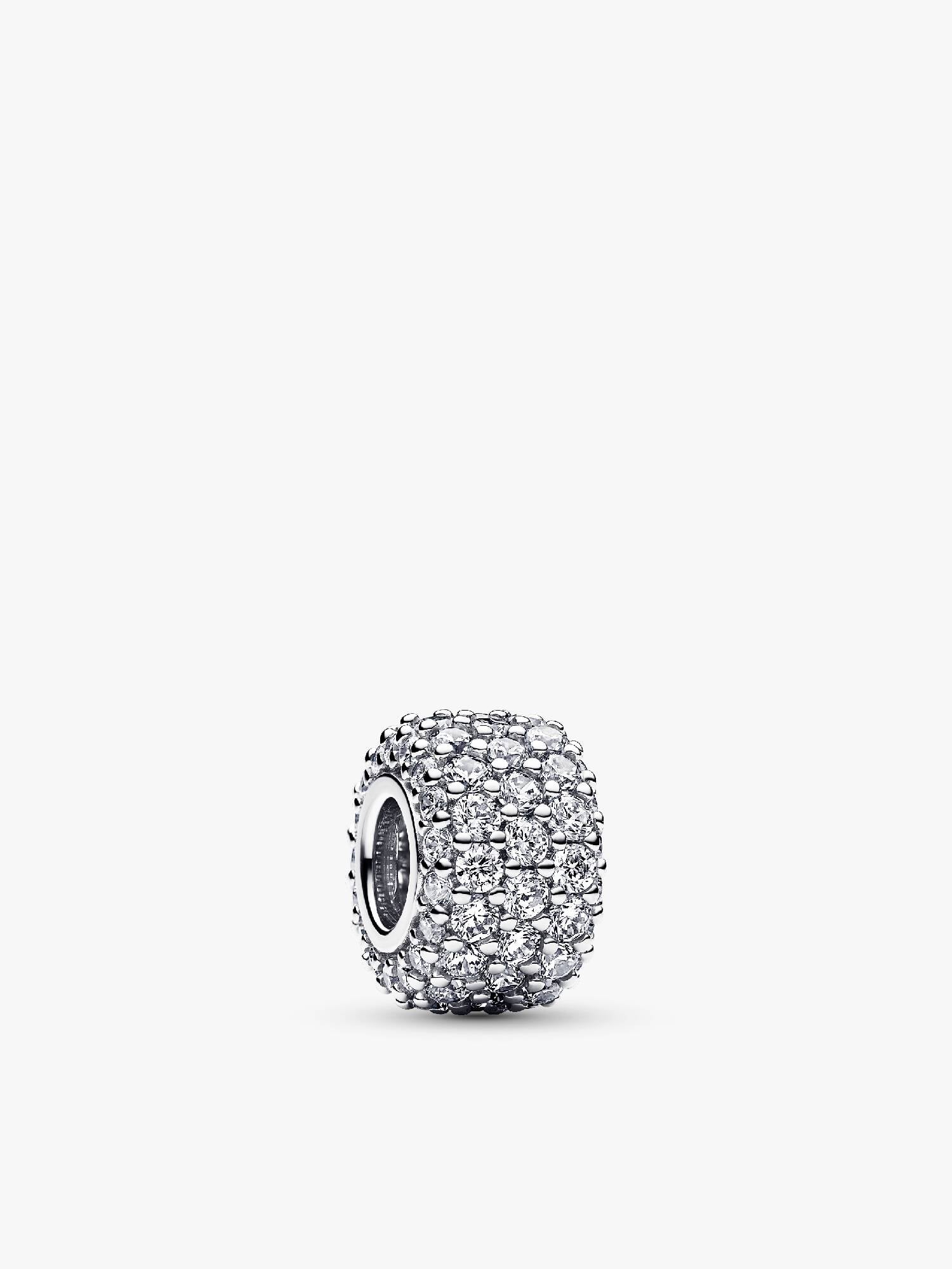 Funkelndes Dreireihiges Pavé-Charm