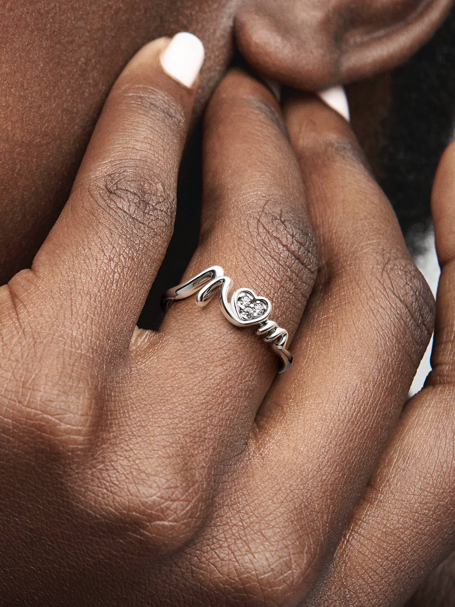 Mum Pavé Herz Ring