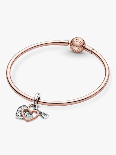 Herzschloss Doppelter Charm-Anhänger
