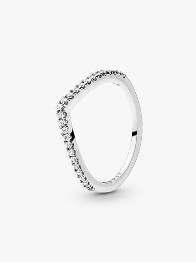Funkelnder Wishbone Ring