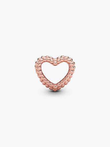 Offenes Metallperlen Herz Charm