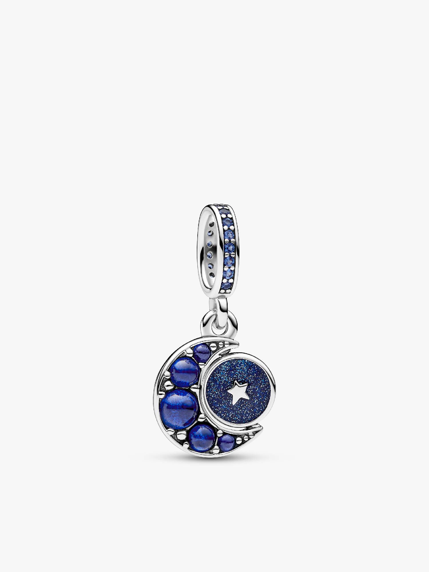 Funkelnder Drehender Mond Charm-Anhänger