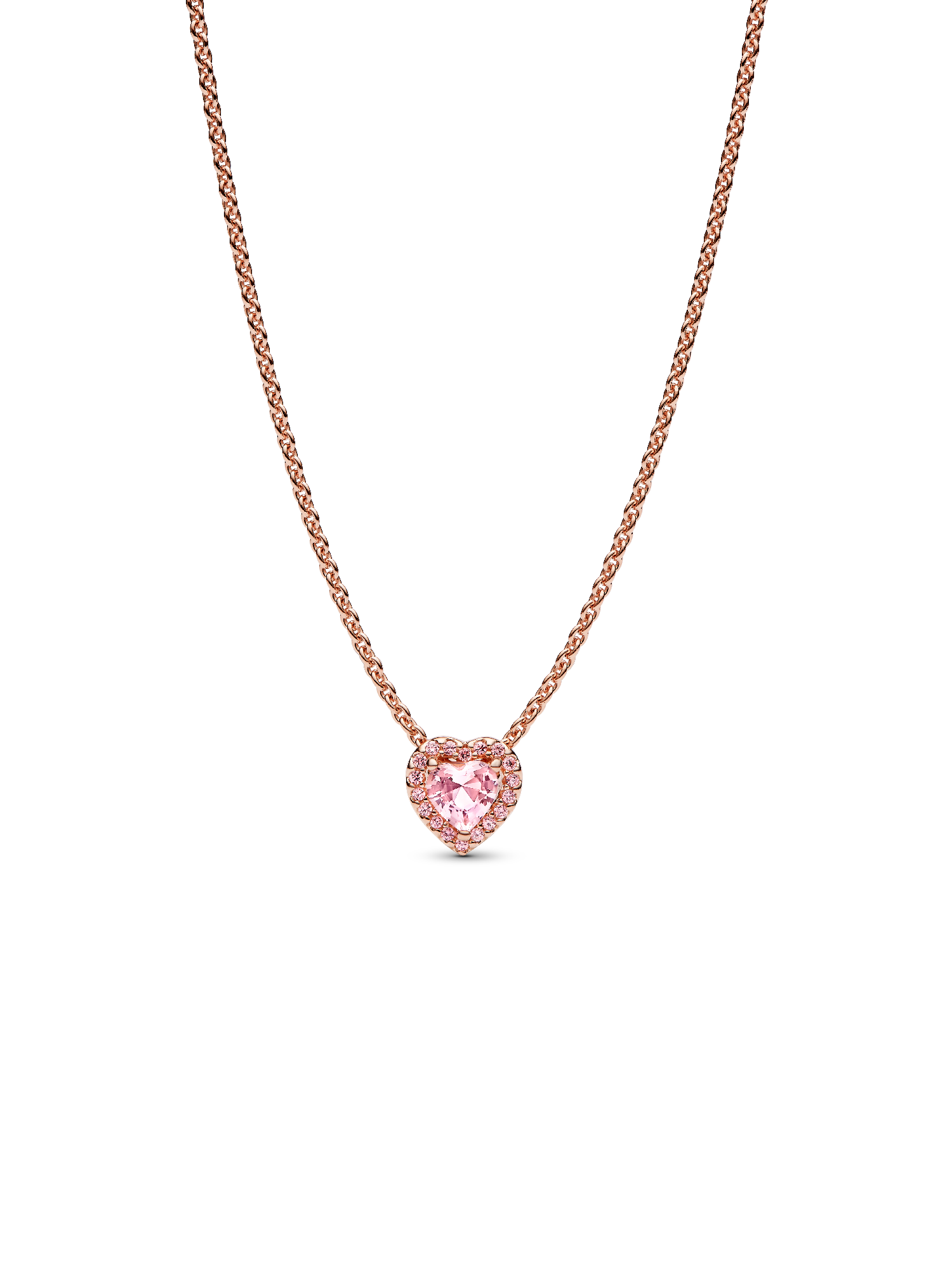 Rosafarbenes Herz Collier