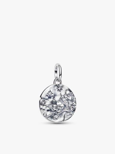 Ewige Kirschblüte Halsketten & Medaillon-Charm Set