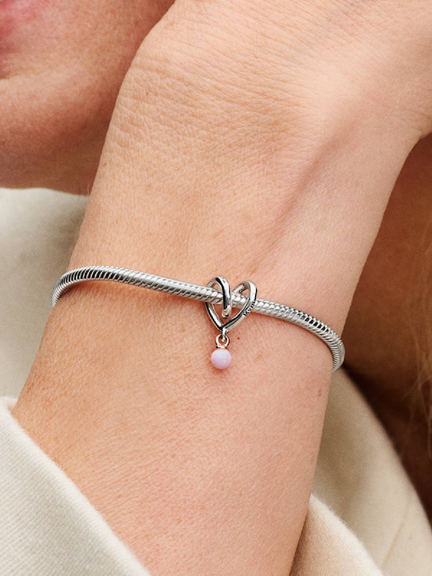 Bicolor Eingehülltes Herz Charm