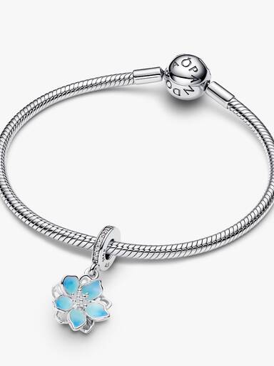 Blaue Blüte Charm-Anhänger
