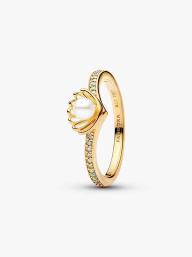 Disney Prinzessin Arielle Muschel Behandelte Süßwasserzuchtperle Ring
