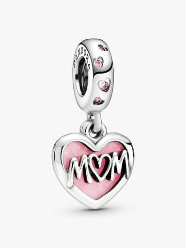 Mum Inschrift Herz Charm-Anhänger