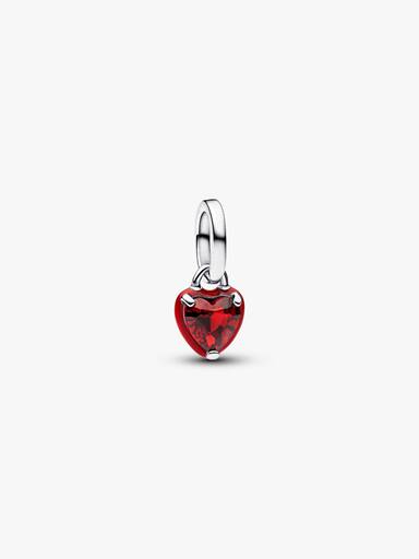 Rotes Chakra-Herz Mini-Charm-Anhänger