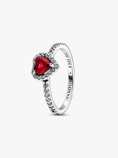 Ausgeprägtes Rotes Herz Ring