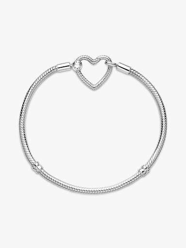 Pandora Moments Herzverschluss Schlangen-Gliederarmband