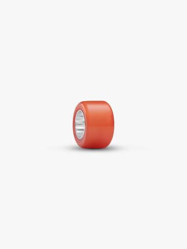 Orangefarbenes Murano-Glas Mini-Charm