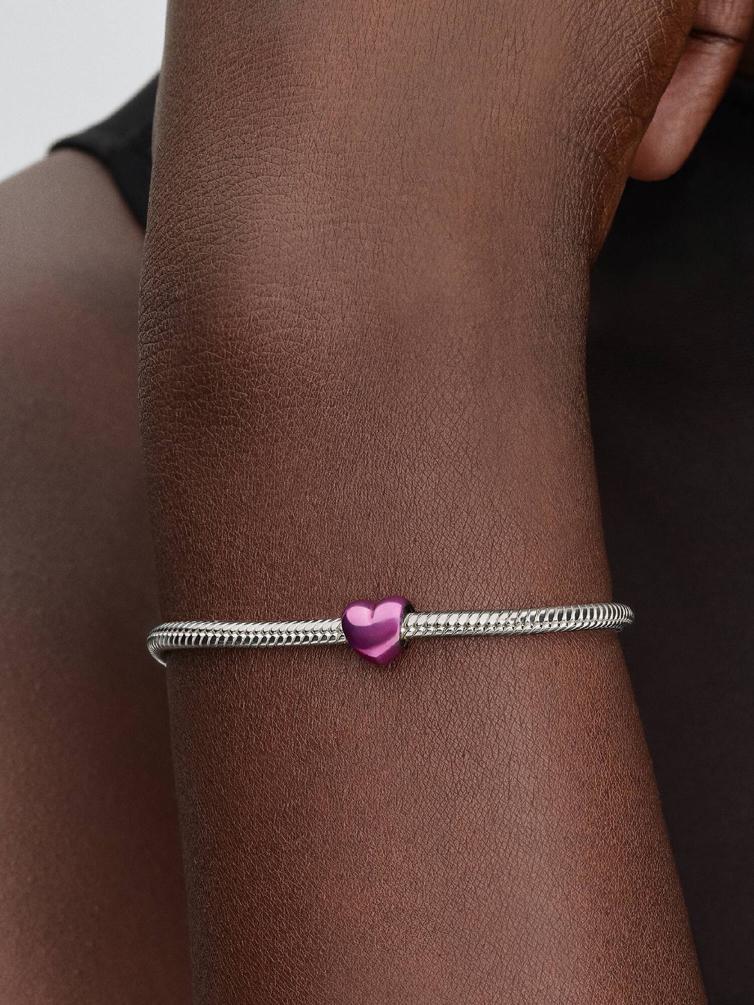Rosafarbenes Herz Mini-Charm