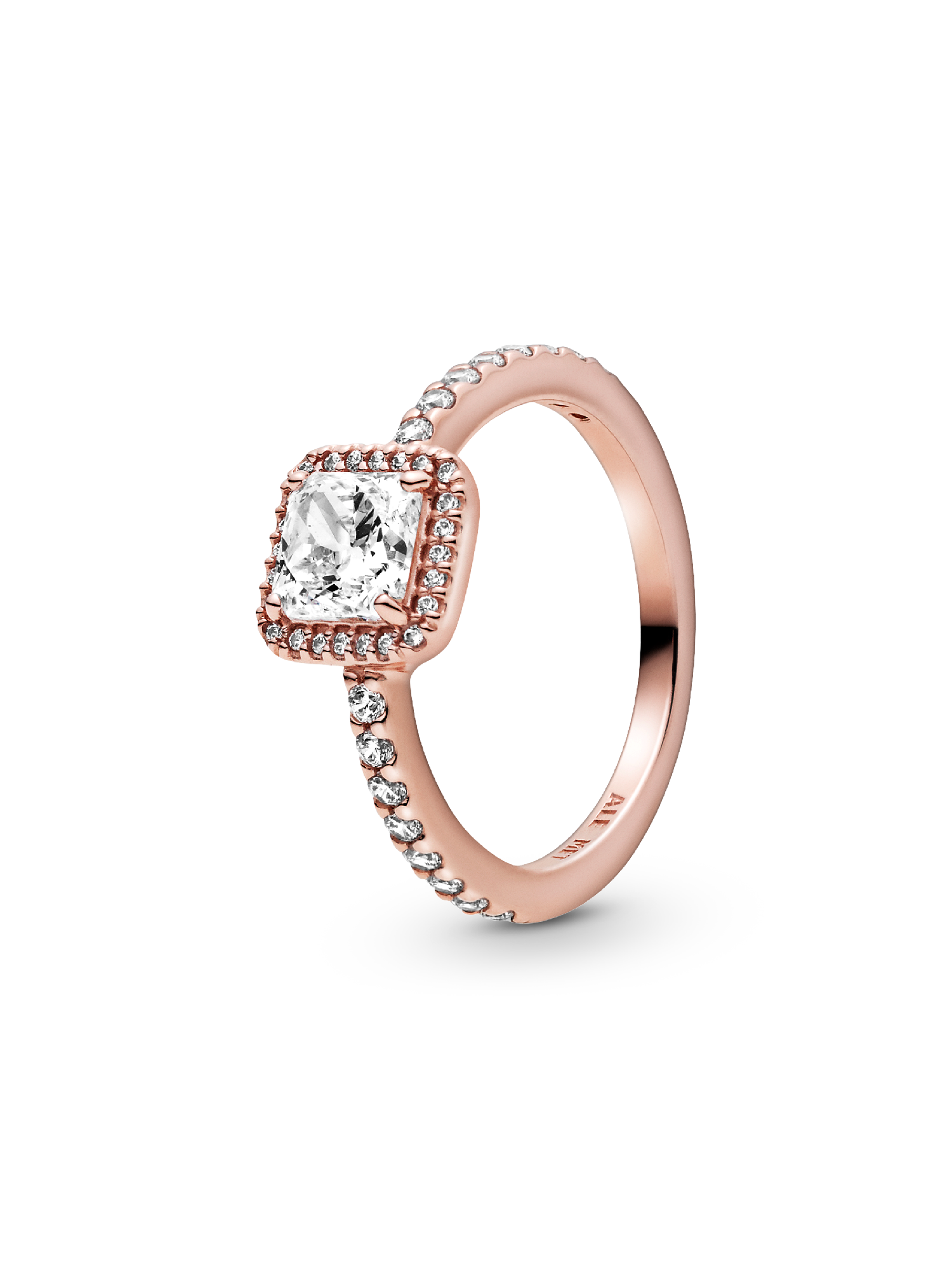 Quadratischer Funkelnder Strahlenkranz Ring