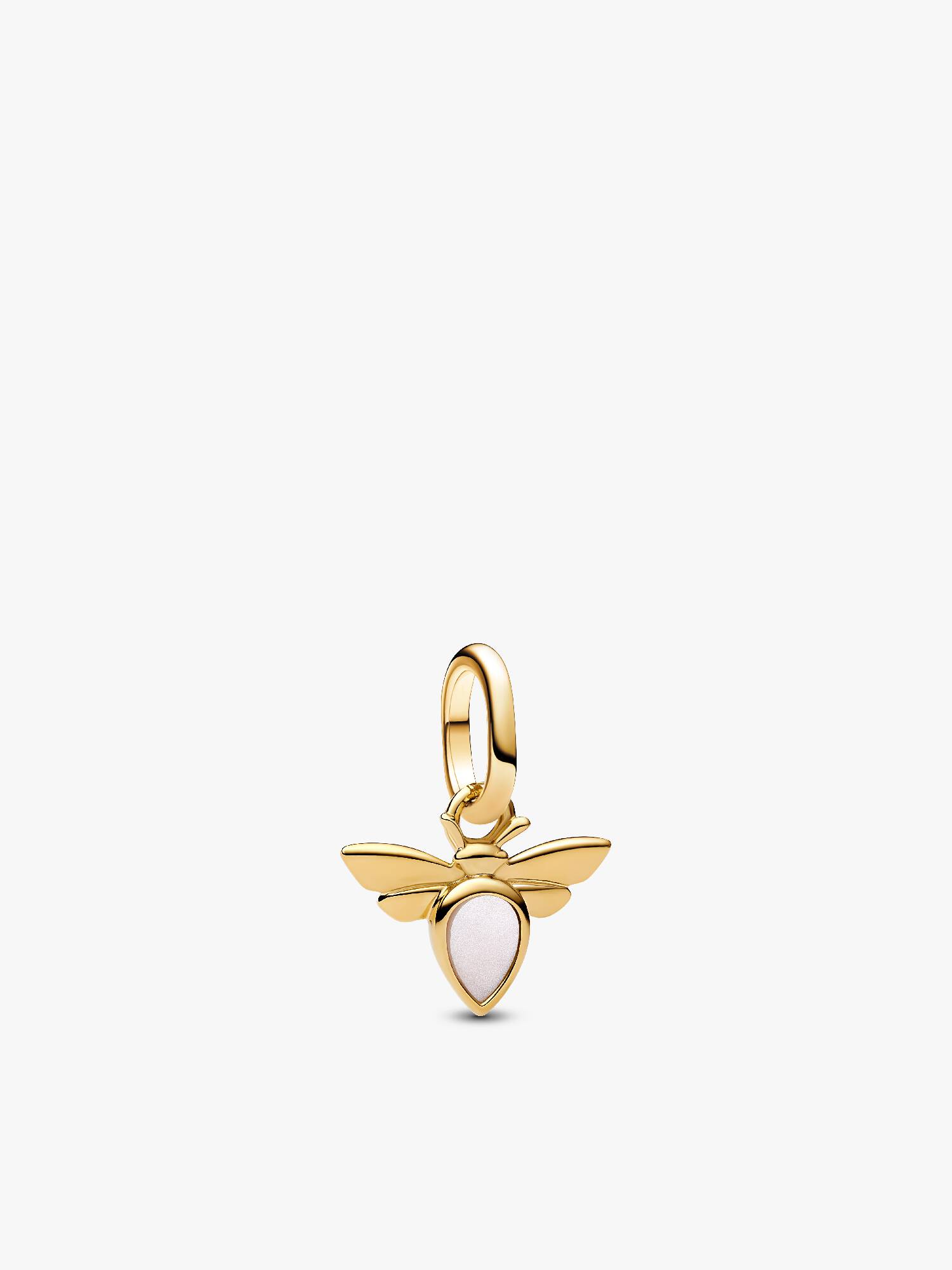 Weiße Biene Mini-Charm-Anhänger