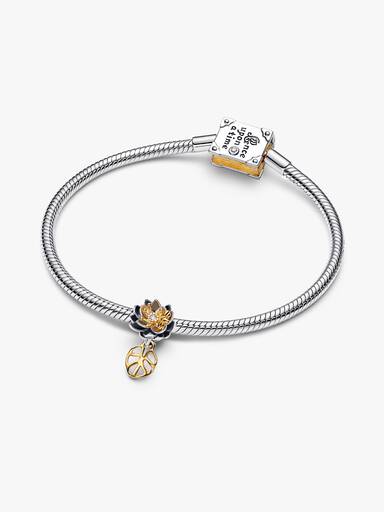 Disney Prinzessin Tiana Seerose mit im Labor gezüchtetem Diamant Charm