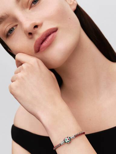 Mintgrüne Kordel Kastenkette Armband