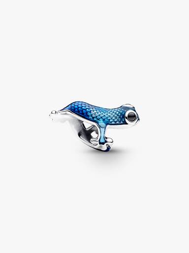 Metallic-Blaues Gecko Charm