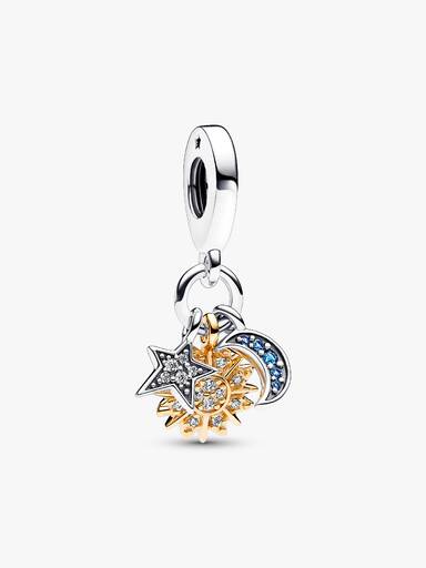 Bicolor Himmlischer Dreifacher Charm-Anhänger