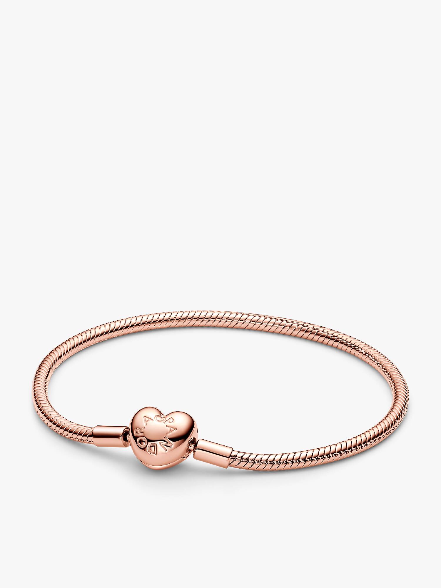 Pandora Moments Schlangen-Gliederarmband mit Herz-Verschluss