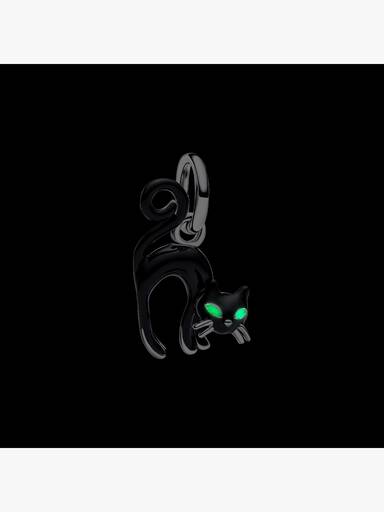 Schwarze Katze Charm-Anhänger