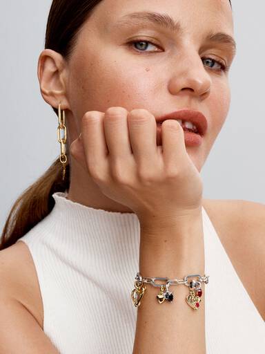 Pandora ME Schwarzes Chakra Herz Mini-Charm-Anhänger