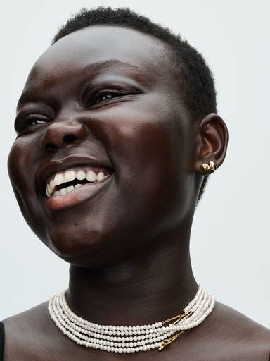 Behandelte Süßwasserzuchtperlen Collier-Halskette mit T-Verschluss